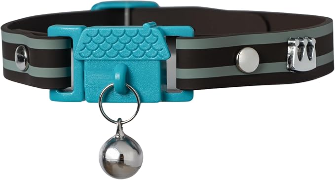 Kittyrama Havana Cat Collar with Bell. Breakaway Collar. Won't Rub Fur. Lightweight, Soft & Comfy