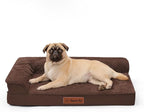 Orthopedic Dog Bed Medium Size Dog, 3 Inch Memory Foam Pet Bed for Small and Medium Dogs, Washable Removable Cover, Nonskid Bottom, Waterproof, 30x20 Inches S Brown Grey