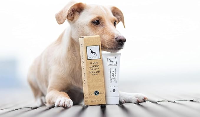Toothpaste for Dogs - Natural Tooth Cleaning with Coconut Oil, Turmeric & Papaya Extract, Gentle & Effective, for Plaque, Tartar & Bad Breath, LILADENT Dental-Care Mineral by LILA LOVES IT, 75 ml