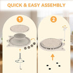 Cat Scratcher Board with Natural Sisal, Interactive Cat Track Toy with Spring Ball – Durable Kitten Scratching Pad for Indoor Cats, Kitty Wooden Cat Toy Stress Relief & Fun Exercise