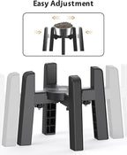 CZPET Dog Bowl Stand, 51 oz Large Capacity Raised Elevated Dog Food/Water Stainless Steel Feeder, Size Adjustable & Anti-Slip Stand for Medium Dogs (2 Pack)