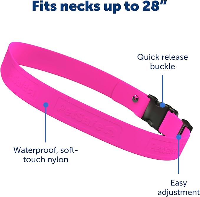 PetSafe Replacement Strap for Guardian GPS + Tracking 1.0 and Guardian GPS Dog Fence Collar, Made with Soft Touch Nylon for Enhanced Comfort,Long Lasting Wear Water Wicking, Waterproof Material, Pink