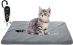 RIOGOO Pet Heating Pad, Upgraded Electric Dog Cat Heating Pad Indoor Waterproof, Auto Power Off (S 17.5"x 14", Grey)