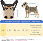 Dog Backpack Carrier, Pet Sling Front Backpack for Small Medium Dogs 10-16 Lbs, Legs Out, Adjustable Wearable Puppy Chest Travel Bag, Thick Straps & Cushion, Easy-Fit for Hiking/Walking/Camping