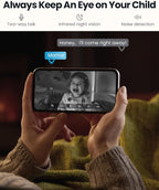 ieGeek 2K Indoor Security Camera, 5G/2.4G WiFi Pet Cameras for Home Security, 360° Dog Cam w/Auto Tracking, Smart Motion Detection, Phone App, Baby Monitor, 3MP Night Vision, Works with Alexa(2 Pack)