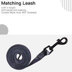 PUPTECK Adjustable Cat Harness and Leash Set Escape Proof Kitten Strap Collar for Walking Travel, Printed Dark Grey