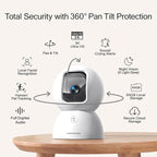5G Security Camera Indoor, 3K Pet/Dog Camera with Speaker/Phone App, PTZ WiFi Baby Monitor Cameras for Home Security, 0-Glow Night Vision 2-Way Talk, AI Tracking Facial Recognition Time Lapse