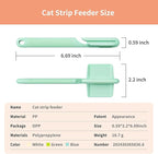 2pcs Cat Strip Feeders, Kitten Strip Squeeze Spoon for Wet Food and Liquid Snack, Cat Lickable Puree Treat Food Dispenser Pet Food Mixing Spoon Feeding Scoop for Pets (Blue & White)