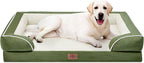 Comfort Expression Orthopedic Dog Beds for Jumbo Breed Large Dogs, Jumbo Dog Beds Waterproof, PV Washable Pet Sofa Couch with Removable Cover & Non-Slip Bottom(Light Green)