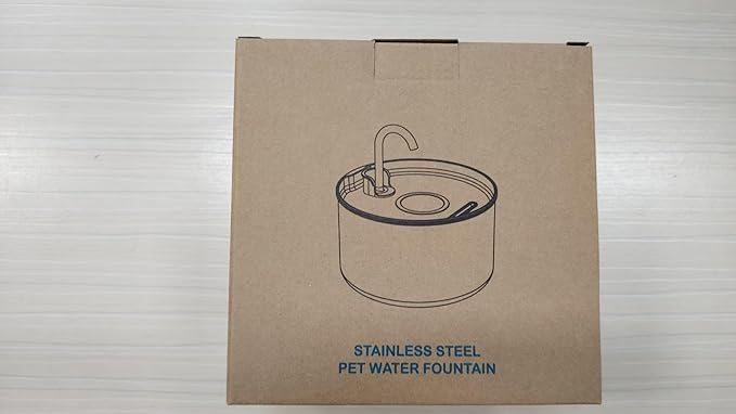 Cat Water Fountain: Stainless Steel Pet Water Fountains Indoor Metal Automatic Cat/Dog Waterer Bowls Faucet Bottle Watering Pets 24/7 Running Water Dispenser for Drinking