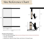 Boho Sisal Cat Scratcher Mat with Hook and Loop Strips (Scratch Protector for Carpet, Sofa, Wall and Furniture), Durable and Shedding-Resistant Surface (Table Leg Protector, Fishbone)