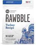 BIXBI Rawbble Freeze Dried Dog Food, Turkey Recipe, 26 oz - 96% Meat and Organs, No Fillers - Pantry-Friendly Raw Dog Food for Meal, Treat or Food Topper - USA Made in Small Batches