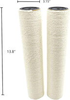 SHENGOCASE 4-Pack Cat Tree Replacement Post 13.8" L, 3.15" Ø Pole with M10 Bolt, Cat Tower Relacement Post, DIY Cat Scratching Post Replacement Part Pole…