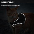 PUPTECK Cat Harness and Leash Set Escape Proof, Adjustable Reflective Kitten Jacket Easy Control, Pet Vest Harness for Cats Small Dogs Puppies Walking and Travel