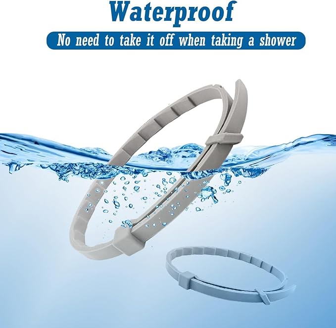 Flea Collar for Dogs, 2 Pack Collar for Dogs, 12 Months Protection, Waterproof, Adjustable One Size Fits All, Grey