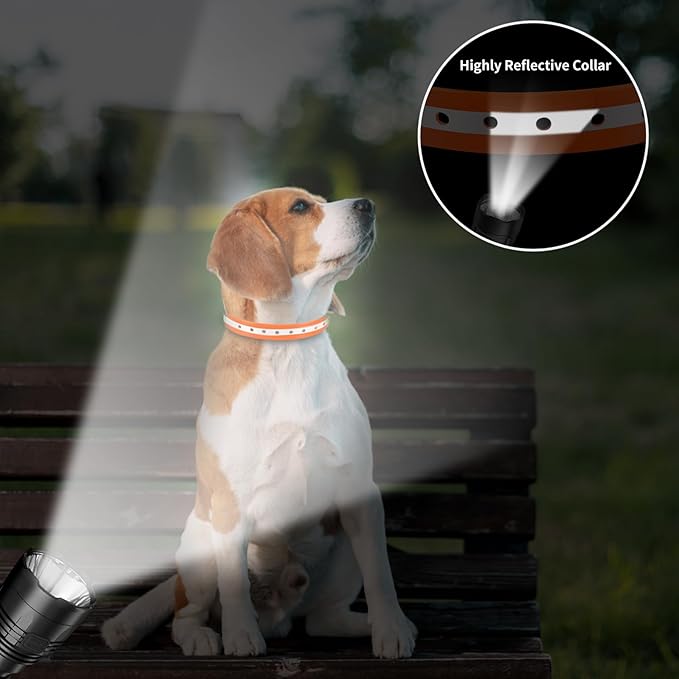 PaiPaitek Shock Collar Replacement Strap for Most of Training Collar, 3/4 Inch Dog Collar Replacement for Wireless Fence and Bark, Adjustable Reflective TPU Collar Strap - 2 Pack