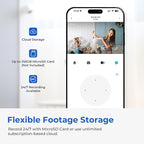 IMILAB C22 3K Security Indoor Camera - 360° View Home Camera with Color Night Vision for Baby/Pet Monitor, Plug-in 2.4Ghz WiFi 6 Inside Cam, 2-Way Audio, AI Detection, Local/Cloud Storage(White)