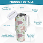 Boccsty Possums Cute Animal Insulated Tumblers Reusable Stainless Steel Tumbler 30 oz Cup Coffee Travel Mug Water Bottle with Handle & Flip Straw for Home Office Car