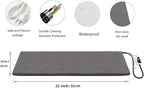TJOY Pet Heating Pad for Cats,Dog Heating Pad Temperature Adjustable Electric Heated Pet Bed Mat with Timer,Waterproof Pet Heating Pads Cat Warming Pad(Medium:22" x 18"(Gray))