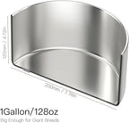 1Gallon Double Layer 304 Stainless Steel Dog Bowl - Insulated & Durable | Non-Slip Base | Easy to Clean | BPA-Free Safe Dog Water Bowl[128oz for Large Giant Breeds]