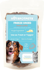 hotspot pets Freeze Dried Pork Liver Treats for Cats & Dogs - Made in USA (1 Pound Value Bag) Single Ingredient, High Protein, All Natural, Grain-Free - Perfect for Training, Topper or Snack