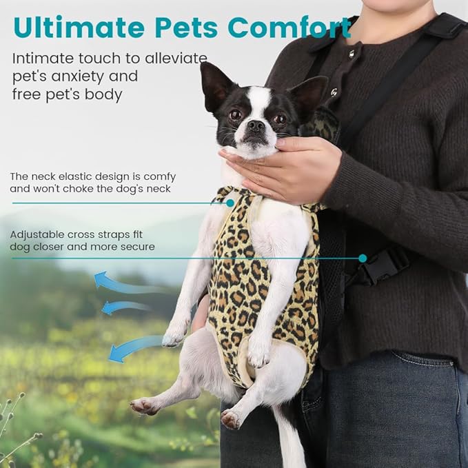 Inspack Dog Cat Backpack Carrier, Dog Carrier Comfortable for Small Medium Dogs, Pet Dog Front Chest Carriers Backpacks, Puppy Carrier Sling Backpack, Holder Papoose for Baby Cat Body【Small Size】