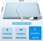 Pet Heating Pad, Dog Heating Pad, Waterproof Adjustable Temperature Indoor Cat Heating Pad with Timer, 86℉-140℉ Easy to Clean Heating Pad, Cover Included - 23.6" x 35.4" Large