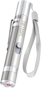 TBTeek Cat Toys, USB Rechargeable Kitten Toy, 3 Light Modes & 5 Adjustable Patterns, Portable Interactive Pet Dog Cat Mouse Toy for Fun Chase Play Exercise