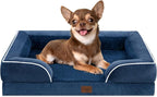 Comfort Expression Small Dog Beds Waterproof Orthopedic Foam Dog Sofa Beds for Small Dogs Comfy Pet Bed with Washable Removable Cover & Non-Slip Bottom(X-Small,Navy Blue)