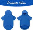KOOLTAIL Basic Dog Hoodie - Soft and Warm Dog Hoodie Sweater with Leash Hole and Pocket, Dog Winter Coat, Cold Weather Clothes Sweatshirt for Small Medium Large Dogs Puppy Cat Boys Girls Blue XL