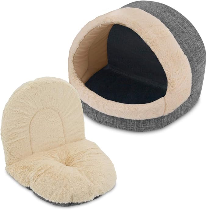 Cozy Cat Cave by Best Pet Supplies - Gray, 17 x 15 x 14
