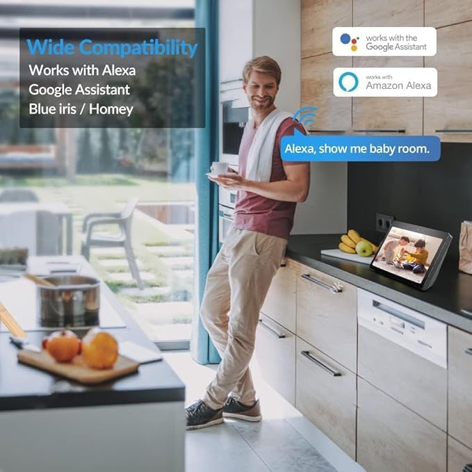 FOSCAM 3K 5MP WiFi Pet Cameras with 2.4GHz Indoor Camera Baby Monitor and 360° Pan Tilt, 2-Way Audio, Support Cloud & SD Card Storage 2 Pack of White