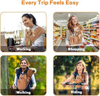 Dog Sling Carrier - Dog Sling for Small Dogs up to 10 lbs, Dog Carrier Sling with Adjustable Safety Strap & Buckle,Portable Dog Slings for Travel, Hands Free Cat Sling (Khaki)