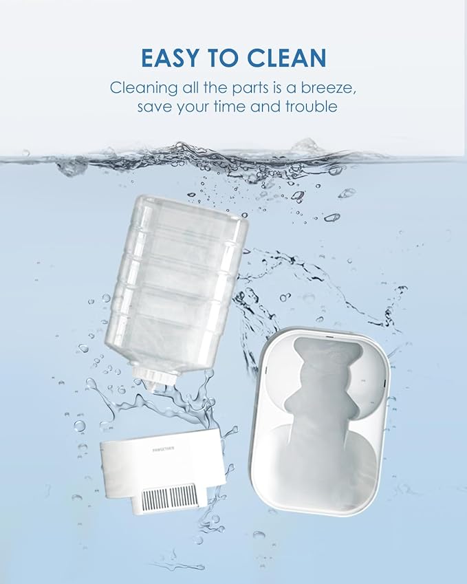 PAWGETHER® Gravity Cat Water Dispenser with 6 Pcs Filters Pet Waterer for Cats and Small to Medium Sized Dogs 1 Gallon/3.5L