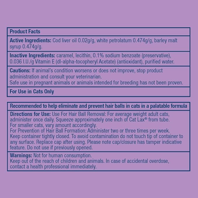 CatLax for Hairball Elimination and Prevention in Cats, 2 oz