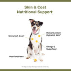 Skin & Coat Canine Supplement w/Omega-3 Fatty Acids, Org. Ingredients, Antioxidant Topper, Nourish Coat &Paws, Joint, Support Shiny Coat & Healthy Skin by Katherine Heigl (30 Scoops)