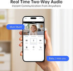 2.4&5G WiFi Indoor Security Camera, 2K HD Pan/Tilt Cameras for Home Security, Baby Monitor, Pet Camera,IR Night Vision,2-Way Talk, Motion Detect, TF Card & Cloud Storage (2 Pack)