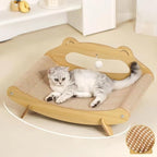 Extra Large Cat Scratcher Bed Lounge for Indoor Cats – Sisal Giant Curved Scratch Pad, Cat Lounger Couch Chair, Kitty Scratching Post and Hammock, Feline Furniture, Play Board for Kittens (X-Large)