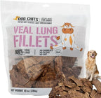 Dog Chits Veal Lung Fillets Dog and Puppy Treats - All Natural Grain and Chemical Free Training Chews - High Protein and Low Fat - Supports Dental Health - Made in The USA - Large 10 oz Bag