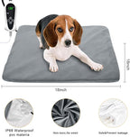 RIOGOO Pet Heating Pad, Upgraded Electric Dog Cat Heating Pad Indoor Waterproof, Auto Power Off (M: 18"x 18", Grey)