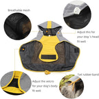 Dogs Packable Lightweight Raincoat: Pet Dog Hood Waterproof Coats Yellow Size 6