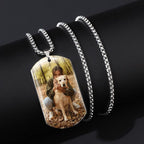 Funnylife Custom Pet Memorial Necklace - Dog Loss Gift - Sympathy for Pet Loss