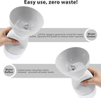 Portable Pet Water Bottle - 20 oz with 8.8 oz Food Container,Silicone Leakproof Travel Bottle for Dogs Cats, Detachable Feeding Dish for Walking Hiking Travel Grey