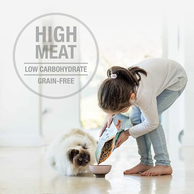 Feline Natural High Protein Dry Cat Food, Freeze-Dried Diet with 98% Meat, Organs & Seafood, No Peas, Grains, or Artificial Additives, Made in New Zealand, Lamb & King Salmon + Beef & Hoki, 11oz