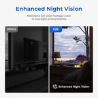 IMILAB C22 3K Security Indoor Camera - 360° View Home Camera with Color Night Vision for Baby/Pet Monitor, Plug-in 2.4Ghz WiFi 6 Inside Cam, 2-Way Audio, AI Detection, Local/Cloud Storage(Black)