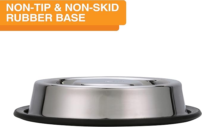 Neater Pet Brands Stainless Steel Slow Feed Bowl - Non-Tip & Non-Skid - Stops Dog Food Gulping, Bloat, Indigestion, and Rapid Eating (3/4 Cup)