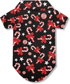 Candy Cane Christmas Dog Shirts for Pet Clothes Soft Breathable Puppy Shirts Printed Pet T-Shirt Puppy Dog Christmas Cosplay Xmas Pet Apparel for Dogs and Cats Girls Boys