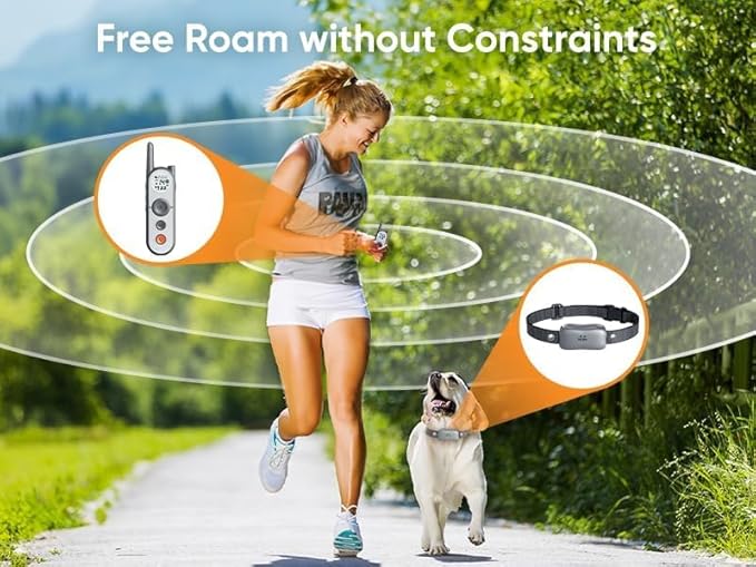 3500 Ft Wireless Dog Fence with 6100Ft Training Remote Collar, 185 Day Battery Rechargeable Electric Fence System, IPX7 Water Resistant, Use for Dogs*Grey