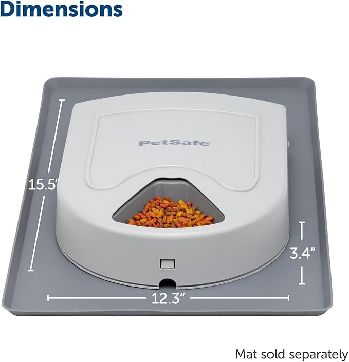 PetSafe Automatic Dog Feeder, 5 Meals, 40 oz Capacity, Plastic, for Dry Food, Multiple Pets (Pack of 2)