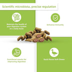 Cat Probiotic for Digestive & Gut Health - 150 Dual Texture Crunchy & Creamy Bites - Relief for Constipation, Diarrhea & Sensitive Stomach with Prebiotics & Taurine for Kittens & Seniors